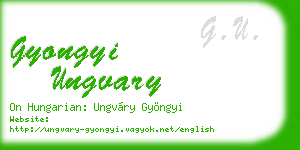 gyongyi ungvary business card
